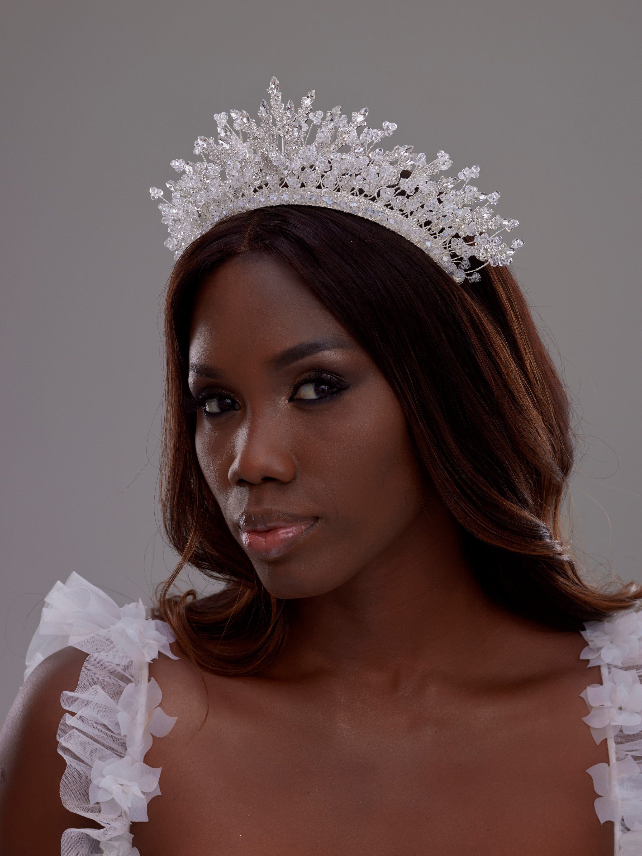 Luxury Crystal Stone Queen Crown – Different Color Options