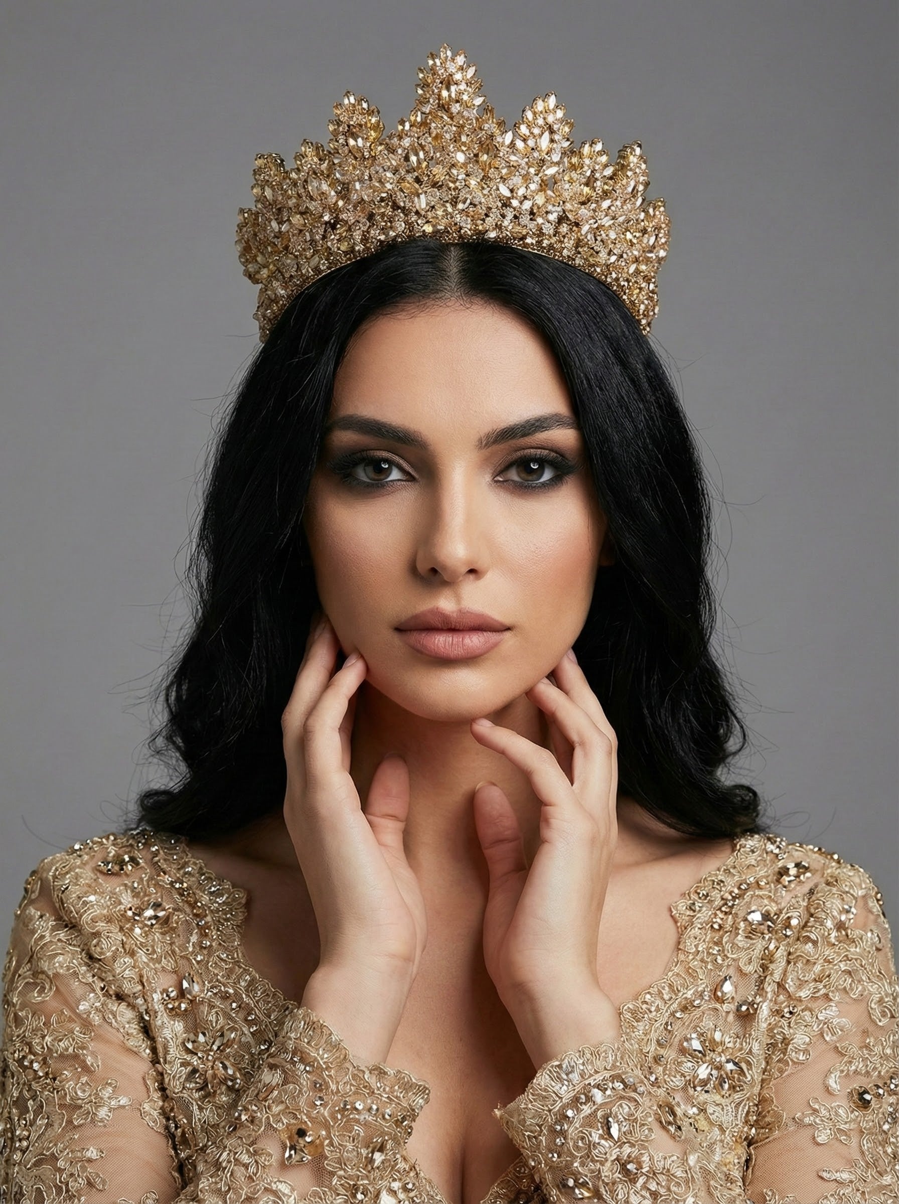 Işıltılı Kristal Taç – El Yapımı Özel Gün Tacı