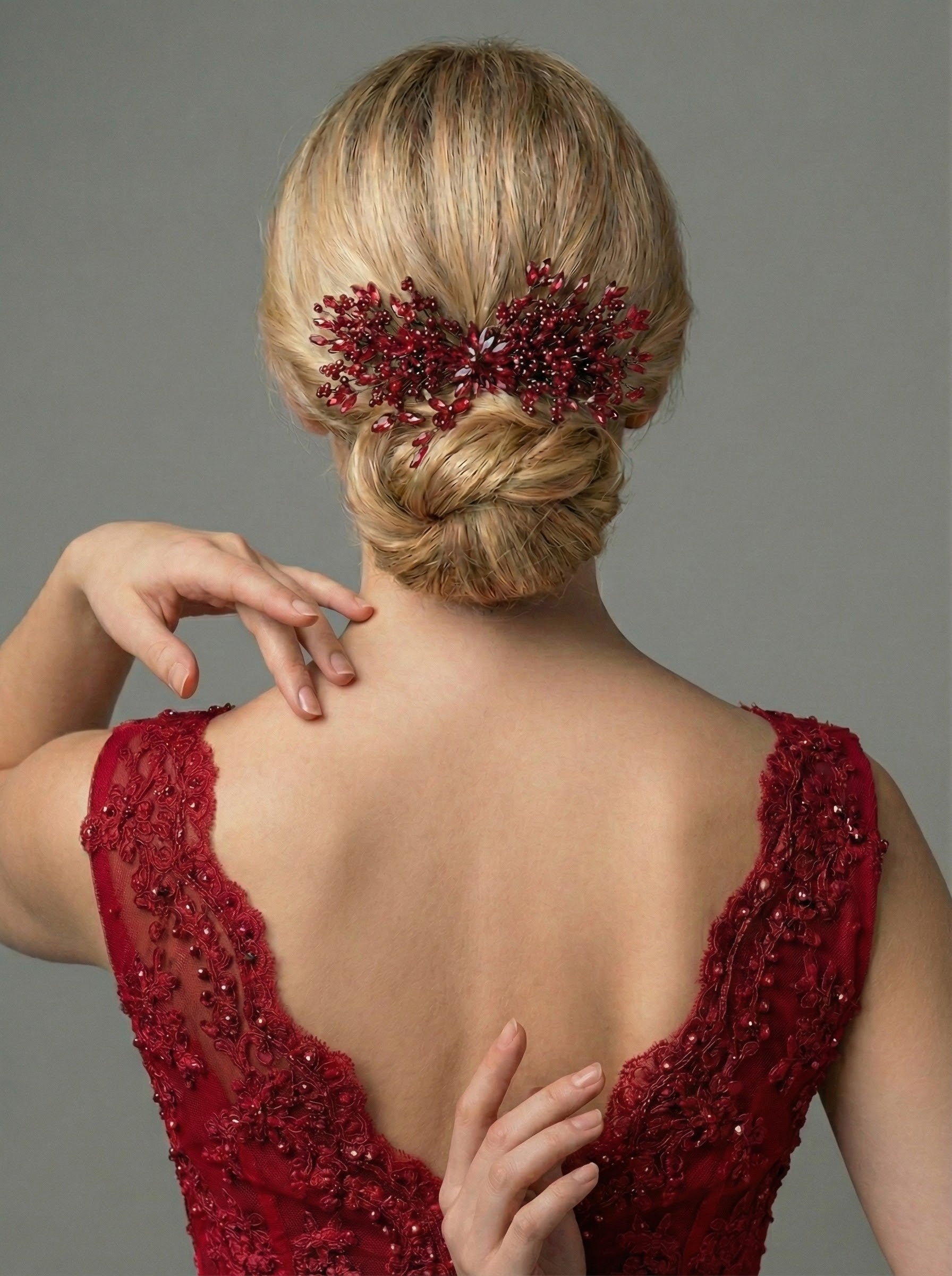 Kristal Taşlı Saç Tokası – El Yapımı Özel Gün Aksesuarı