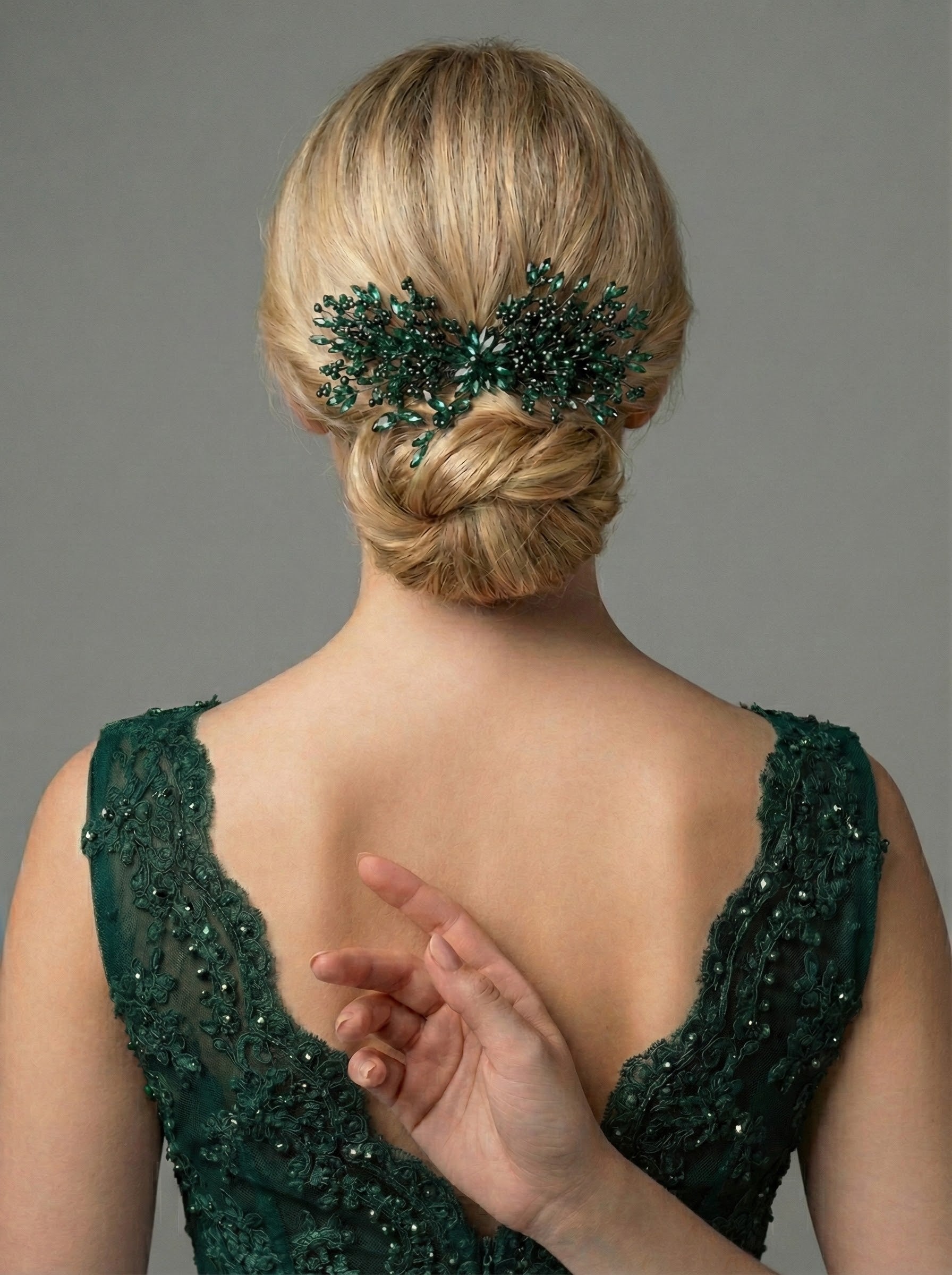 Kristal Taşlı Saç Tokası – El Yapımı Özel Gün Aksesuarı