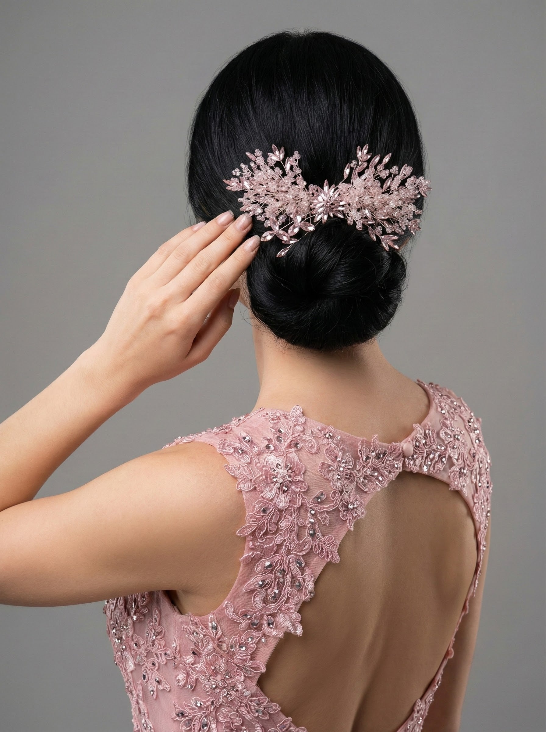 Kristal Taşlı Saç Tokası – El Yapımı Özel Gün Aksesuarı